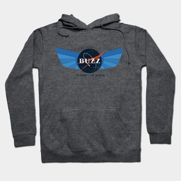 Buzz Nasa Logo Hoodie by DumDesign